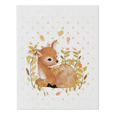 Fawn Wrapped Canvas Print Nursery Wall Art Zazzle Com Nursery Wall Art Canvas Prints Fawn Nursery