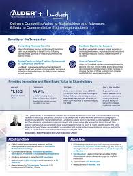 1,3 million€) to one or more brain researchers who have had. Alder Biopharmaceuticals Inc Merger Offer Communication Sc14d9c