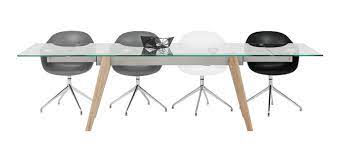 Dining Tables Monza Clear Glass Oak Extendable Dining Table