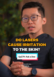 Do lasers cause irritation to your skin? Lasers work by delivering light  energy to the skin, targeting pigmentation, water, or blood vessels. While  some initial redness, flaking, or swelling might ...