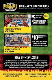 Paula Deen S Lumberjack Feud Announces Local Apperciation Days Special May 3rd 12th Hometown Sevier It was the most fun we had on the trip. paula deen s lumberjack feud announces