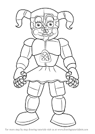 Learn How To Draw Circus Baby From Five Nights At Freddy S Five Nights At Freddy S Step By Step Drawin In 2020 Fnaf Coloring Pages Cat Coloring Book Coloring Pages