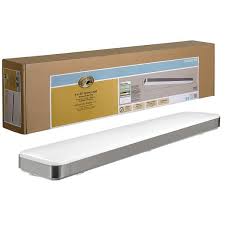 Hampton Bay 48 In X 10 In Rectangle Led Flush Mount Ceiling Light With Wide Brushed Nickel Border Dimmable 3000 Lumens 4000k 54607141 The Home Depot