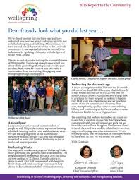 Annual Report 2015-2016 by Wellspring