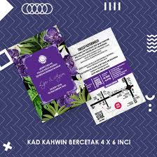 250 art card (including punch hole) full color double side. Kad Kahwin Digital Kod 65 Kad Kahwin