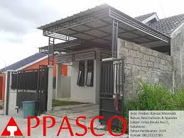 Harga kanopi baja ringan1.3 c. Kanopi Minimalis Besi Galvanis Dengan Atap Spandex Di Griya Benda Asri Jual Kanopi Tralis Kanopi Minimalis Rumah Indah