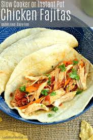It's surprisingly easy to make. Slow Cooker Chicken Fajitas Gluten Free Dairy Free Just What We Eat
