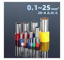 50 Pcs E0308 E0508 ​​E6012 Insulated Wire end Terminal Block Wire Ferrule  Cold-Pressed pin Connector Pure Copper Tube Terminal Set (Color : E0108)