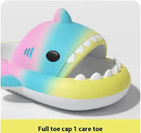 Amazon.com | Kids Two-color Gradient Shark Slides,Non-Slip ...