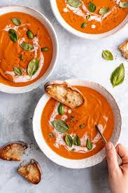 Easy Creamy Vegan Tomato Soup Ambitious Kitchen Recipe Vegan Tomato Soup Healthy Soup Recipes Creamy Vegan Tomato Soup