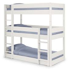 Bunk Bed White Trio Childrens Bed Triple Bunk Tri602 By Julian Bowen