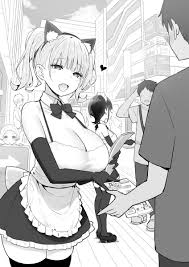 Rule 34 Dev - 3boys 3girls animal_ears apron blush breasts cat_ears  cleavage commentary_request cosplay faceless faceless_male fake_animal_ears  fang flyer greyscale heart highres large_breasts maid_apron maid_headdress  medium_breasts monochrome ...