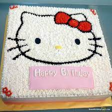 You just need to visit our site that offers personalized beautiful birthday cake images, select any image of birthday cake. Birthday Hello Kitty Cake Famous Character For Kids