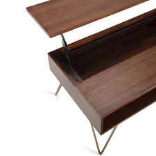 And there's even a white choice if you want something. Brooklyn Max Diaz 48 In Umber Brown Medium Rectangle Wood Coffee Table With Lift Top Bmhun 01 Ub The Home Depot