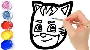 Cvc short stories for grade 1.for the uninitiated cvc words are the basic three letter words that are the stars of easy readers and first books. Pj Masks Coloring Pages How To Draw All Pj Masks Faces Coloring Catboy Owlette And Gekko Youtube