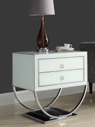 Bellanova contemporary silver nightstand by furniture of america. Alyssa White Silver Side Table Nightstand Las Vegas Furniture Store Modern Home Furniture Cornerstone Furniture