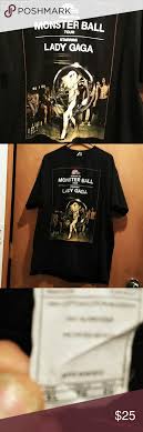 Lady gaga 2013 the born this way ball concert shirt double sided cities and dates on back. Lady Gaga Concert T Shirt Lady Gaga Concert Concert Tshirts Lady Gaga