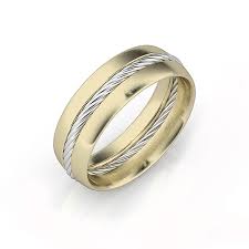 14k gold costs less than 18k gold, no matter the color. Men S White And Yellow Gold Wedding Band