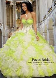 Venta Vestidos De 15 Anos Color Verde Limon En Stock