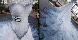 There are also have plus size costumes! This Tim Burton Inspired Horror Themed Wedding Dress Will Make Scream Goals