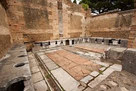 Public Toilet In Ostia Port Of Rome Roman City Ancient Romans Pompeii And Herculaneum