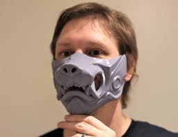 Fenrir Oni Mask Etsy Oni Mask Kitsune Mask Mask
