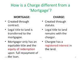 A legal arrangement by which you borrow.: Charges 1