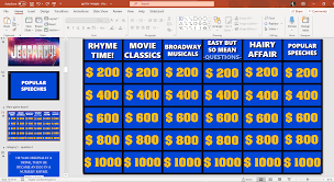 For example, if you're creating this game for a class, you might enter the class' designation and period (e.g., spanish 2, period 5). Jeopardy Game Template For Powerpoint 2021 Slidelizard