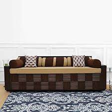 Affordable furniture allure gray reclining living room set. Hometown Shine Plywood Sofa Cum Bed In Brown Colour Buy Online In Burundi At Burundi Desertcart Com Productid 156264039