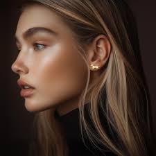 24k Gold Filled Dachshund Stud Earrings: Dainty Weenie Dog Jewelry