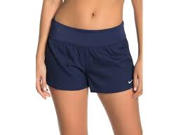 Nike Women S Navy Swim Logo Board Shorts Bottom Swimsuit L New Nike In 2021 Navy Women Gym Women Women