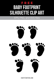 Free Baby Footprint Silhouette Clip Art Baby Footprints Silhouette Clip Art Clip Art