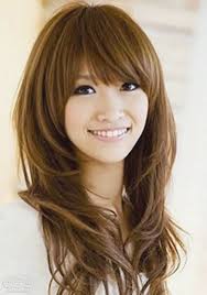 Cute Long Hairstyles with Bangs and Layers for Oval Faces Asian Women with  Thick Wavy Hair in Casu…