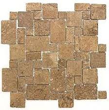 How much does penny tile cost? Noce Tumbled Travertine Random Mosaic Floor Or Wall Tile Mini Versailles At Menards Travertine Mosaic Tiles Mosaic Flooring Stone Mosaic Tile
