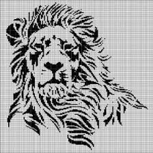 Lion Head 4 Crochet Afghan Pattern Graph Cross Stitch Animals Afghan Crochet Patterns Afghan Pattern