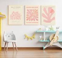 Amazon.com: libitea 3 pcs Pink Coral Canvas Wall Art ...