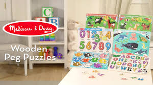This wooden peg puzzle includes a piece for each of the 26 letters in the alphabet. Alphabet Peg Puzzle See Inside Puzzle