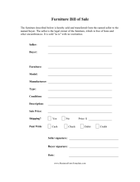 Free collection of 30+ printable vital signs form. Furniture Bill Of Sale Template