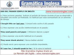 Gramatica Inglesa Verbos Usos Del Pasado En Ingles Gramatica Inglesa Gramatica Ingles