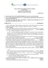 Teste limba romana clasa 5 semestrul 1. TezÄ Cu Subiect Unic Tsu Isj Ilfov 12 Decembrie 2017 RomanÄ Clasa A Viii A Semestrul 1 Subiecte Barem Jitaruionelblog Pregatire Bac Si Evaluarea Nationala 2021 La Matematica Si Alte Materii Materiale Lectii Formule