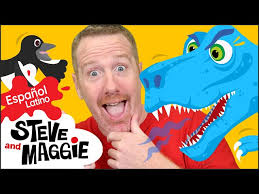Divertida historia de dinosaurios para niños con Steve y Maggie Español  Latino