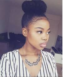 Find a step by step tutorial on youtube to get yourself this fantastic look. Chic High Bun On Natural Natural Hair Mag Facebook