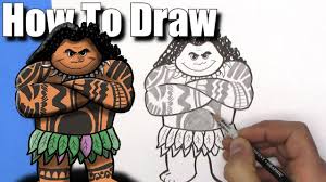 We see a small teenage girl. How To Draw Maui From Moana Easy Step By Step Youtube