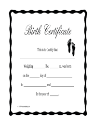 Free birth certificate template printable fake print out. Birth Certificate Template Free Torte