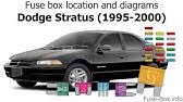 2004 dodge stratus fuse box diagram. Fuse Box Location And Diagrams Dodge Stratus 2001 2006 Youtube
