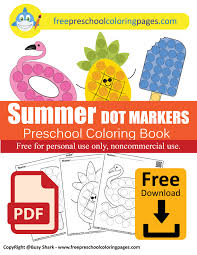 Dot marker printables free summer. Summer Dot Markers Activity