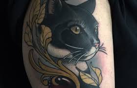 Get inked with the memory of your puppy with this stunning tattoo. Cat Tattoos The Ink Factory