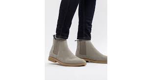No matter the occasion, our range of men's boots will have you covered this season. New Look Faux Suede Chelsea Boots In Light Grey In Gray For Men Lyst