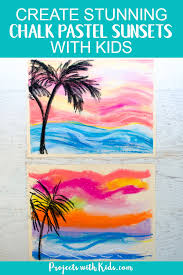 Create Stunning Chalk Pastel Sunsets With Kids In 2020 Chalk Pastels Pastel Sunset Soft Pastel Art