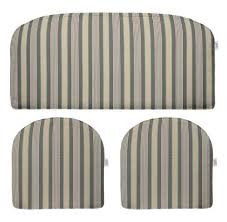 Outdoor Outdura Fenway Flannel 3 Piece Cushion Set Foam Loveseat Settee 2 Diy Patio Furniture Cushions Pallet Furniture Living Room Farmhouse Furniture Diy